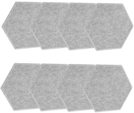 minkissy 12pcs Wall Sound Panels Acoustic Absorption Felt Soundproofing Pads for Ktv School Office Home Silver Grey Soft Texture Sound Deadening