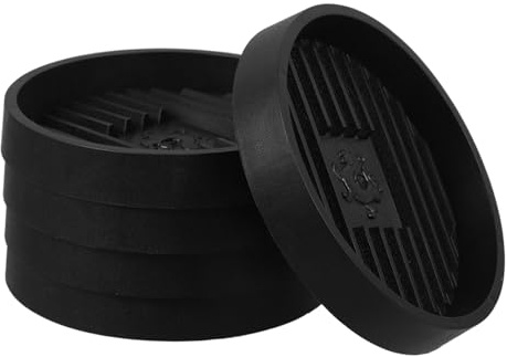 Angoily 5 Pièces Lot de Coupelles Pot de Fleur Rondes Épaisses Plateau de Récupération Eau pour Plantes Intérieur et Jardin Supports Durables Antidéformation pour Pots et Plastique