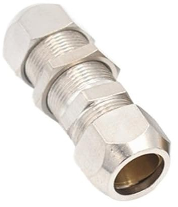 ZADIKO Racor de compresión de níquel cobreado for Tubos de 4-12 mm - Junta de Aceite Recta, 1 Unidad(8mmx8mm)