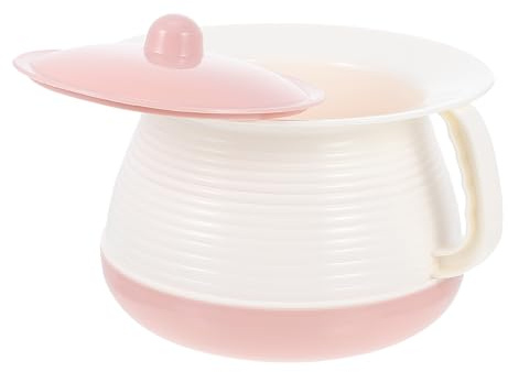 LALADEFIEE Urinoir Portable en Plastique Couvercle et Poignée pour Garçon et Filles et Personnes Âgées, Pot de Chambre Stable Bords Doux pour Usage Maison ou Soins Médicaux