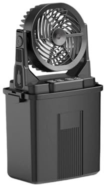 Oxxggkao Ventilateur brumisateur oscillant rechargeable 20 000 mAh Vitesse réglable 72 h d'autonomie Intérieur Extérieur Circulation de l'air Ventilateur de camping
