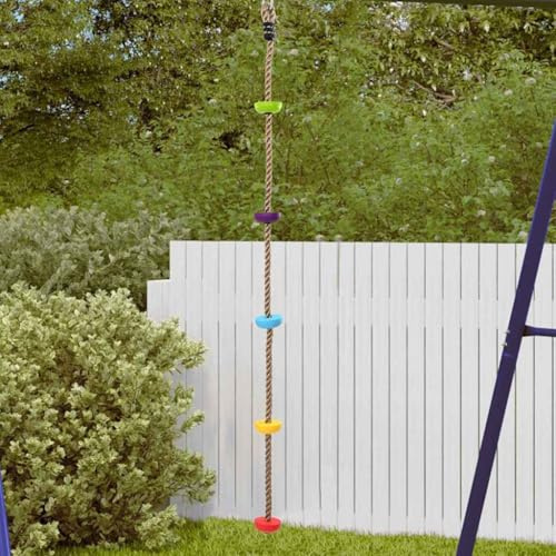 Kaloriko Kletterseil Mehrfarbig aus Polyester 10,5 x 10,5 x 201 cm robust für Outdoor Spielplatz, Garten, Schaukel, Klettergerüst, ideal für Kinder, wetterfest, fördert Bewegung und Spaß