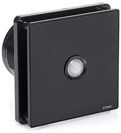STERR Black 100mm PIR Motion Detector Silent Air Extractor - Ventilation Bathroom - 100mm Air Extractor