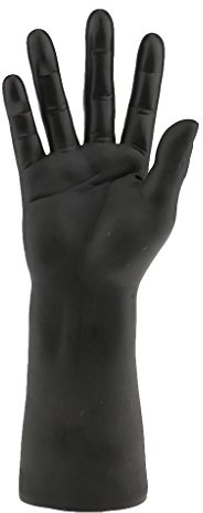 MagiDeal Schaukasten Dekohand Präsentationshand, Schmuckhand, Schmuckhalter, Armband, Display Halter Modell Hand - männlich, Schwarz
