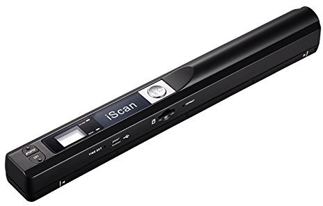 Werse 900DPI iScan Wireless HD portátil Mini escáner manual de gran ayuda - Negro
