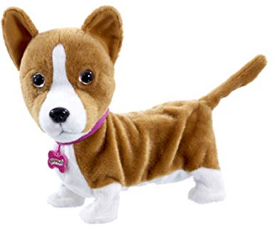 Animagic Lizzy the Walking Corgi, Interaktives Stofftier ab 2 Jahren, Plüschtier Hund