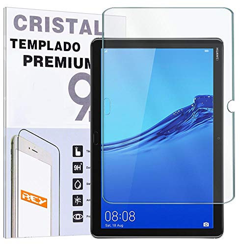 REY Bildschirmschutz aus gehärtetem Glas für Huawei MEDIAPAD M5 Lite 10.1, Schutzfolie, Displayschutzfolie 9H+ Härte, Anti-Kratzen-Öl-Bläschen