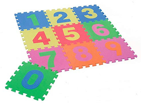 Puzzle-Matte - Mehrfarbig - Zahlen - 10-teilig