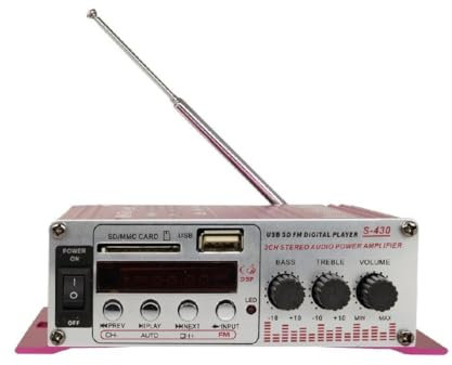 OISE ART STORE Trade Shop - Amplificatore S-430 Hi-Fi USB per Auto Car Audio Stereo Mp3 Mp4 CD Mini Digitale