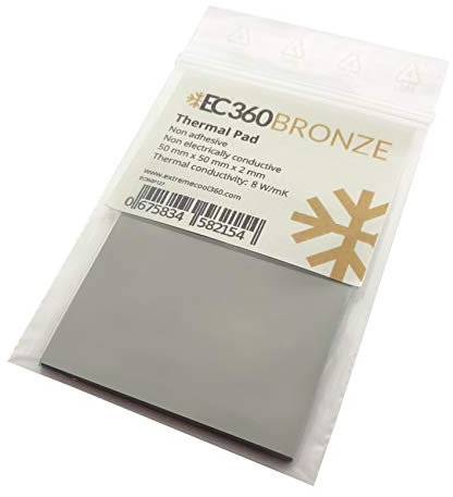 EC360® Bronze 8W/MK Pad Thermique (50 x 50 x 2,0 mm)