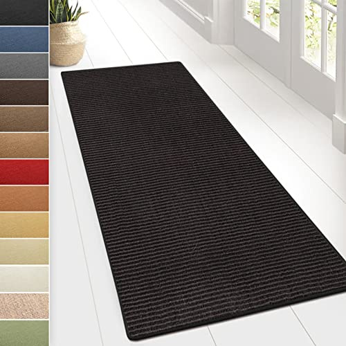 Floordirekt Sisal-Teppich Sylt | Wohnteppich oder Läufer | Hochwertiges Qualitätsprodukt | Erhältlich in vielen Farben & Größen | Langlebig & strapazierfähig (66 x 100 cm, Schwarz)