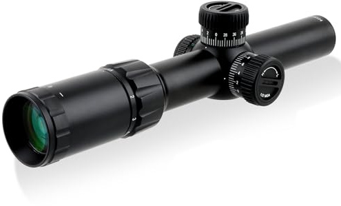 FOCUHUNTER 1.5-6X24mm Teleskop, seitlicher Parallaxenausgleich optisches Monokular, grüner voll multivergüteter 30 mm Tubus Sucher mit 4 Montageringen