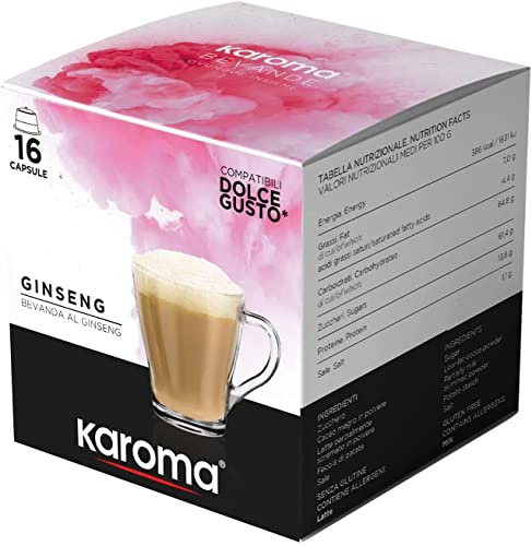 Karoma® capsule compatibili con Nescafè Dolce Gusto (16, Ginseng)