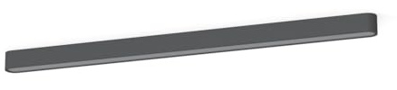 Licht-Erlebnisse Deckenleuchte Grau 125 cm lang blendarm H: 9 cm flach inkl. T8 LED 3000 K 3200 lm Modern Deckenlampe Esszimmer Flur Wohnzimmer