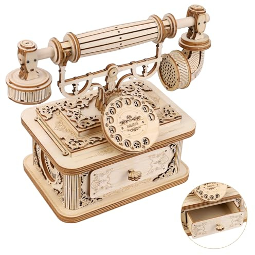 Ultino Puzzle 3D Maquette en Bois a Construire-Téléphone Modélisme Puzzle en Bois - Bricolage Adulte Kit de Construction pour Décoration et Collection Cadeaux d'anniversaire et de Noël