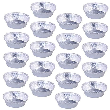 IMIKEYA 4sets Barbecue Baking Aluminum Bowl Air Fryer Aluminum Foil Baking Pans Foil Trays Roasting Tin 20pcs*4
