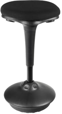 Dönges Aiuto in piedi con base oscillante, nero (sgabello da ufficio, sgabello, poggiapiedi, supporto in piedi, supporto in piedi, supporto XXL, supporto per cavalli XXL), diametro della seduta: 340