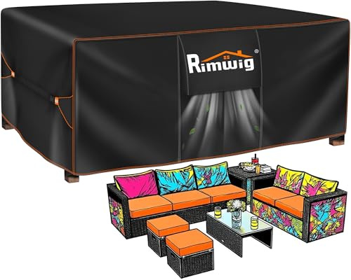 Patio Furniture Set Covers Waterproof, Outdoor furniture covers waterproof clearance, Sectional Sofa Couch Set Covers for Winter,Table Chair Cover Outside Rectangular Heavy Duty 90Lx65Wx28H