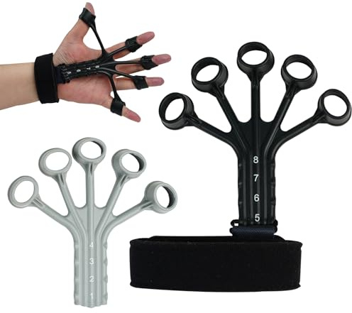 Finger Trainer Set Handtrainer 8 Resistance Levels Fingertrainer Grip Trainer Handtrainer Fingertrainer Griffkraft Trainer Finger Training Handmuskeltrainer für Trainieren Vatertag Geschenk für Vater