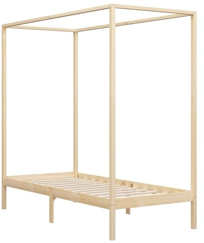 Rantry Himmelbett-Gestell Massivholz Kiefer 100 x 200 cm Betten und Zubehör Model283251