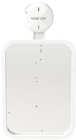 Generisch Espejo para lavabo de baño con ventosa, espejo de maquillaje con ventosa, espejo pequeño para el hogar, espejo de ducha antivaho, espejo de ducha de maquillaje y baño para afeitarse