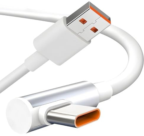 EuAcesry Câble 120W, Câble USB C Charge Rapide 6A 90 Degrés Câble USB Type-C Charge Turbo pour 14/13T/12X/12T/11T Pro/11 Lite/10T/ Note 13/12/11/ Mi 11, 1M