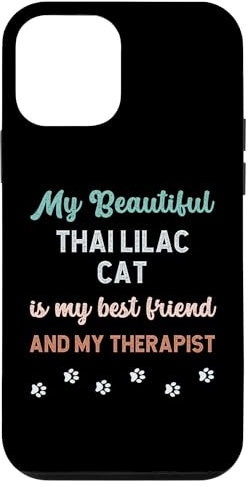 Custodia per iPhone 12 mini Thai Lilla Gatto Mamma Cane Proprietario Amante Terapeuta E Amico