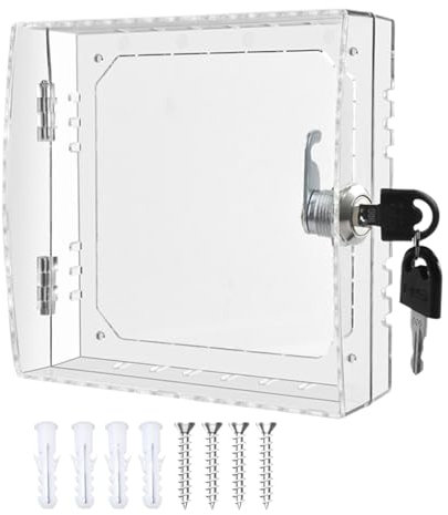 Caja De Bloqueo para Termostato - con Cerradura Caja De Bloqueo para Termostato Pequeña | Cubierta De La Caja De Bloqueo De CA, Caja De Bloqueo para Termostato En La Pared, Montado En La Pared, para