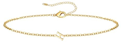 RMMD Armband Damen Gold Silber - 18K Gold/Weißgold Vergoldete Initialen Armband mit Buchstaben Armbänder Personalisiert Geschenke Modeschmuck für Frauen Teenager Mädchen