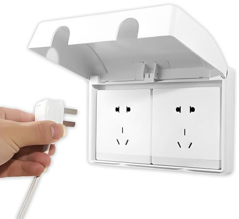 Childproof Plug Socket Covers, Adhesive Plug Socket Covers, Double Position Socket Sleeve Box, Universal Plug Socket Cover, Switch Protector Cover for Home