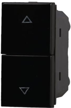 Interrupteur interbloqué double monte-bas, volets, volets roulants, noir, compatible avec BTicino Axolute, fruits, interrupteurs, boutons, déviateurs, pour plaques originales et compatibles