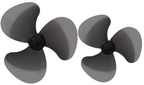 ULTECHNOVO 2pezzi Lama di Ricambio per Ventilatore da Pavimento in Plastico Nero 3-leaves Resistente e Versatile per Vacanze Estive