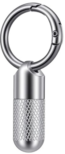 YBEATY Kleine Pillendose mit Schlüsselanhänger Tragbarer Mini Pillenorganizer Metall wasserdichtes Pillenetui Pillenhalter mit Karabinerhaken Mini-Medikamenten-Organizer für Reisen Outdoor