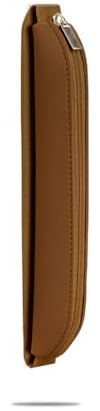 Stifteetui mit verstellbarem Gummiband, für Hardcover, Tagebuch, Notizbuch, Reißverschluss, Ledertaschen mit Gummiband, PU-Leder-Bleistift-Organizer, braun, Einheitsgröße