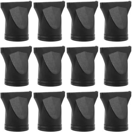 Ugelli Concentrici per Asciugacapelli 12 Pezzi PC Nero 4, 35-4, 5 Cm | Diametro Esterno 4, 35-4, 5cm, Flusso D’aria Raccolto e Disperso, Accessori Styling
