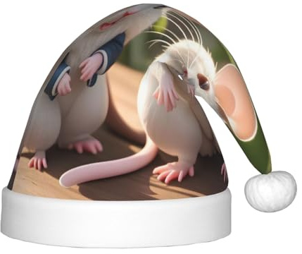 WZYCWB Cappello per festa di Natale con motivo ratti per madre e bambino, regalo per attività di classe per bambini, decorazione per le vacanze di Natale