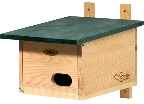 KJHFD VOBU Nistkasten aus Holz für Mauersegler Höhlennistkasten mit Ø x mm Eingangsloch – Grün
