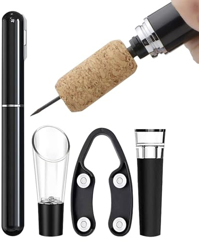 Juego De Sacacorchos | Herramienta Extracción De Tapones Fácil - Abrebotellas de Vino con Bomba de Aire a Presión,Para Uso En Hogar, Bar, Cocina, Restaurante, Boda, Fiesta, Barman Y Apartamento