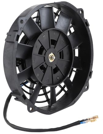 Asixxsix Ventilateur électrique Universel de 8 Pouces avec 10 Pales, Ventilateur de Refroidissement de Radiateur Réversible pour Climatisation de Voiture, 2250 Tr/min, 12 V 80 W, Plastique ABS Noir