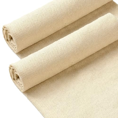 2 Stück Mönchstoff Punch Needle 67X50 cm Primäres Baumwollstoff Tufting Cloth Dauerhaft und Waschbar Tufting Stoff für DIY Handgefertigte Stickereien Stanznadel