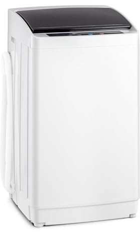 LEADZM Mini Machine à Laver lave linge 5KG, Puissance de 400W, Lave-linge top avec Panneau de Commande Multifonction, avec Pompe de Drainage