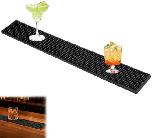 Tappetino da bar in silicone antiscivolo, 60 x 10 cm, per bar e cucina