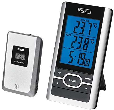 Emos E0107 Interno/esterno Electronic environment thermometer Nero, Grigio
