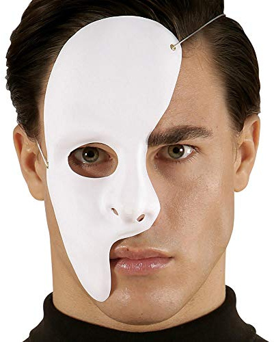 Widmann 23375 - Deluxe Halbmaske Phantom, Gespenster, Halloween, Karneval, Mottoparty
