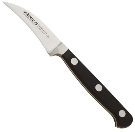 Arcos Serie Clasica - Cuchillo Mondador - Hoja de Acero Inoxidable Forjado NITRUM 70 mm - Mango de Polioximetileno (POM) Color Negro