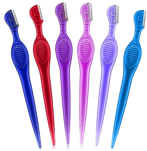 24 Pieces Eyebrow Razor Mini Portable Eyebrow Shaver Multipurpose Face Razors Stainless Steel Makeup Face Care Tools with Precision Cover for Women Men Face Hair Removers