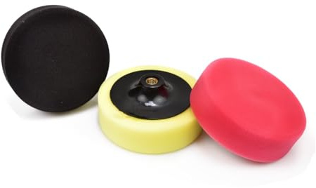 Kit de almohadillas de pulido de rueda de pulido almohadillas de pintura de esponja de 6 pulgadas de diámetro M14 hilo para coche piedra pulidor tampón máquina 3 piezas