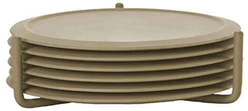 Zone Denmark Singles Glasuntersetzer/Untersetzer für Gläser, Silikon, 6 Stück, Khaki