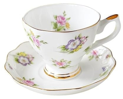 Service à café en porcelaine anglaise de style européen Ins Creative Simple disque en céramique après-midi thé petit déjeuner tasse à lait 200 ml tasse à café cadeaux (couleur : C)