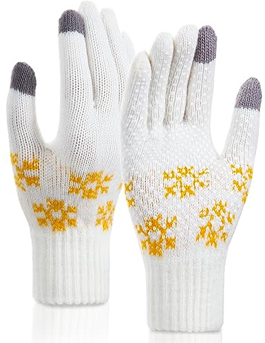 Donfri Winterhandschuhe Touchscreen Handschuhe Fleece Stretch Strickhandschuhe Sport Warm Laufhandschuh Indoor-Outdoor-Sport für Damen und Herren